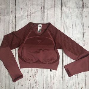 Gymshark Geo Seamless Long Sleeve Crop Top